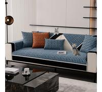 OBASDFD Copridivano Moderno Antiscivolo A Forma Di L - Componibile Che Protegge I Mobili Tutto L'anno, Si Adatta A Diversi Stili Cuscini(Blue,70 * 150cm/27.6 * 59in)