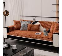 OBASDFD Copridivano Moderno Antiscivolo A Forma Di L - Componibile Che Protegge I Mobili Tutto L'anno, Si Adatta A Diversi Stili Cuscini(Orange,90 * 210cm/35.4 * 83in)