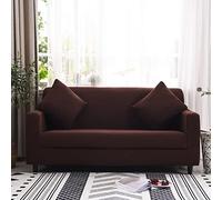 OBASDFD Copridivano Moderno Elasticizzato In Jacquard, Lavabile In Lavatrice For La Protezione Del Soggiorno(Coffee,4 Seater(235-300cm))