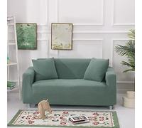 OBASDFD Copridivano Moderno Elasticizzato In Jacquard, Lavabile In Lavatrice For La Protezione Del Soggiorno(Green,4 Seater(235-300cm))