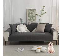 OBASDFD Copridivano Reclinabile In Velluto, Elasticizzato, Antiscivolo, Lavabile(Dgray,90 * 120cm/35.4 * 47in)