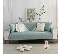 OBASDFD Copridivano Reclinabile In Velluto, Elasticizzato, Antiscivolo, Lavabile(Green,110 * 160cm/43 * 63in)