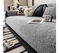 OBASDFD Copridivano Reversibile For Divano A 3 Cuscini, Fodera Protettiva In Morbida Ciniglia - Universale For Tutte Le Stagioni(Grey,90 * 120CM)