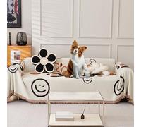 OBASDFD Copridivano Reversibile In Ciniglia - Antiscivolo Bifacciale, Protezione Multiuso For Mobili Resistente Agli Animali Domestici(Orange,180 * 340cm/71 * 134in)