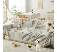 OBASDFD Copridivano Reversibile, Multiuso In Ciniglia, Lavabile For Tutte Le Stagioni(H,180 * 320cm/71 * 126in)