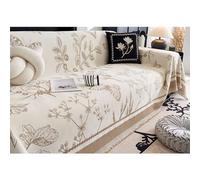 OBASDFD Copridivano Stampato In Ciniglia For Divano A 3 Cuscini - Lavabile E Reversibile, Da 1 4 Posti, Multiuso, Fodera Protettiva Cani(Curry,180 * 300cm/71 * 118in)