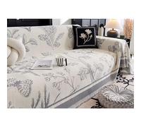 OBASDFD Copridivano Stampato In Ciniglia For Divano A 3 Cuscini - Lavabile E Reversibile, Da 1 4 Posti, Multiuso, Fodera Protettiva Cani(Grey,180 * 230cm/71 * 90in)