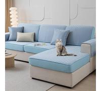 OBASDFD Copridivano Traspirante In Seta Ghiacciata Con Fondo Elastico, Estivo Antiscivolo Universale For Mobili Componibili(B,70 * 120CM)