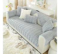 OBASDFD Copridivano Universale Antiscivolo In Pelliccia Di Coniglio 3D - Protettivo For Animali Domestici(Lgray,90 * 240cm/35.4 * 94.5in)