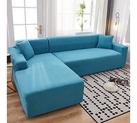 OBASDFD Copridivano universale elasticizzato antiscivolo per il restauro e la protezione dei mobili (blu - 1,3 posti (190-230 cm)