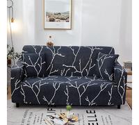 OBASDFD Copridivano universale elasticizzato con stampa, protezione antiscivolo per mobili (Ax, 3 posti 180-230 cm)