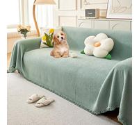 OBASDFD Copridivano Universale Morbido In Peluche, Antiscivolo A Forma Di L, Lavabile, Protezione For Mobili(Green,180 * 300cm/71 * 118in)