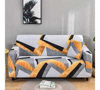 OBASDFD Copridivano Universale Stampato, Elasticizzato Antiscivolo Lavabile(H,3 Seater (190-230cm))