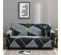 OBASDFD Copridivano Universale Stampato, Elasticizzato Antiscivolo Lavabile(J,4 Seater (235-300cm))