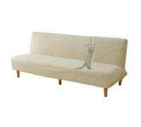 OBASDFD Coprifuton Senza Braccioli Elasticizzato In Jacquard, Fodera Lavabile Protettiva(Beige,Large)