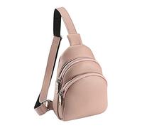 OBASDFD Crossbody Bag Couple Multifunctional Leather One Shoulder Messenger(Rd1)