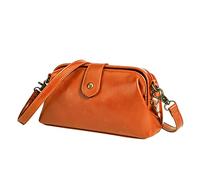 OBASDFD Crossbody Bags for Women Fashionable Soft Leather Retro One Shoulder Messenger Bag(Brown)