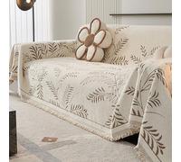 OBASDFD Elegante Fodera For Divano In Ciniglia For Divani Componibili, Protettiva For Mobili Antiscivolo E Lavabile(Curry,180 * 420cm/71 * 165in)