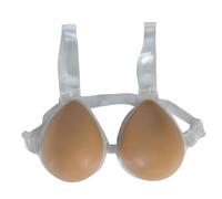 OBASDFD Experience Authenticity Silicone Concave Bottom Fake Boobs Conjoined Breasts for Crossdressers Transgender Brown-500g(Brown,600g)