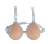 OBASDFD Experience Authenticity Silicone Concave Bottom Fake Boobs Conjoined Breasts for Crossdressers Transgender Brown-500g(Flesh,1000g)