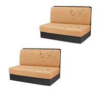 OBASDFD Federe per cuscini impermeabili per camper, fodere elasticizzate per sedili da camper (cammello, set di 2)