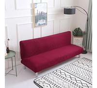OBASDFD Fodera For Futon Elasticizzata In Jacquard, For Divano Letto Senza Braccioli Elastica For Spazi Abitativi Moderni(Claret,Small (120-140cm))