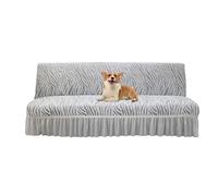 OBASDFD Fodera For Futon Elasticizzata In Jacquard, For Divano Letto Senza Braccioli Elastica For Spazi Abitativi Moderni(Light Gray,Large)