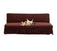 OBASDFD Fodera For Futon Stampata, Elastica Divani E Letti Senza Braccioli(Coffee,S)