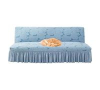 OBASDFD Fodera per divano letto senza braccioli, design a gonna, resistente ai graffi, protezione lavabile (blu, S)