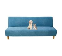 OBASDFD Fodera Universale For Futon Senza Braccioli, Elasticizzata E Lavabile, For Divani Letto(Blue,S)