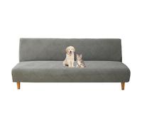 OBASDFD Fodera Universale For Futon Senza Braccioli, Elasticizzata E Lavabile, For Divani Letto(Dark Gray,S)