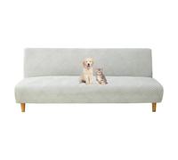 OBASDFD Fodera Universale For Futon Senza Braccioli, Elasticizzata E Lavabile, For Divani Letto(Light Gray,S)