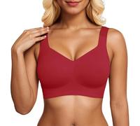 OBASDFD Full Coverage Underwired Bra for Seamless Everyday Wear And Any T Shirt Underwire Provides Support Soft Material Breathable Smooth, Hot Pink, 3XL(Red,M)