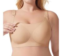 OBASDFD Lightweight Plain Thin Adjustable Shoulder Strap for Women Saggy Maternity Nursing Bra, Beige, S(Beige,XXL)