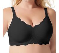 OBASDFD Lightweight Plain Thin Adjustable Shoulder Strap for Women Saggy Maternity Nursing Bra, Beige, XL(Black,3XL)