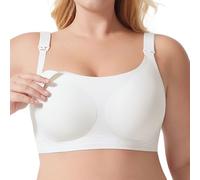 OBASDFD Lightweight Plain Thin Adjustable Shoulder Strap for Women Saggy Maternity Nursing Bra, Beige, S(White,XXL)