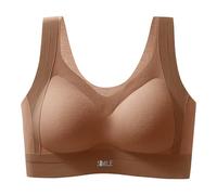 OBASDFD Lingerie Bra in Large Sizes, Lace with Beautiful Back, Comfortable Underwired with Adjustable Straps Cups, Seamless Bralette, Pink, XXL(Coffee,M)