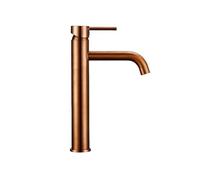 OBASDFD Miscelatore Monocomando for Lavabo in Oro Spazzolato con Cartuccia in Ceramica for Acqua Calda/Fredda(1)