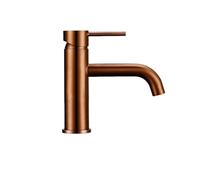 OBASDFD Miscelatore Monocomando for Lavabo in Oro Spazzolato con Cartuccia in Ceramica for Acqua Calda/Fredda(2)