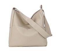 OBASDFD Multi Pocket Shoulder Bags For Women Work Tote With Strap Vintage Top-Handle Handbags Elegant Sling Bag(White)