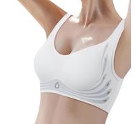 OBASDFD Non-Wired Thin Seamless Women's Bra with Soft Support, Large Chest Area, Small Semi-Firm Cup, Breathable, Khaki, XXL(Sky Blue,XXL)