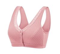 OBASDFD Plus Size Bra Front Open Buckle Without Underwire Lace Vest Cotton Sports Underwear Women, c, B(C,E)