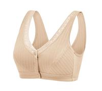 OBASDFD Plus Size Bra Front Open Buckle Without Underwire Lace Vest Cotton Sports Underwear Women, Gray, A(B,B)