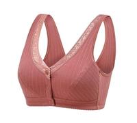 OBASDFD Plus Size Bra Front Open Buckle Without Underwire Lace Vest Cotton Sports Underwear Women, Gray, A(A,D)