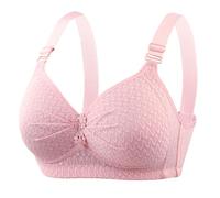 OBASDFD Plus Size Underwire Bra for Women Thin Support Soft Comfortable Bustier with Full Coverage for Moms And Seniors, Light Pink, A(Light Pink,DD)