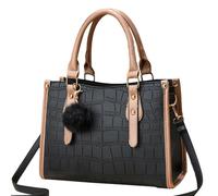 OBASDFD Purses And Handbags Tote Bag With Simple Pattern Large Capacity Single Shoulder With Pebble Grain(Pink)