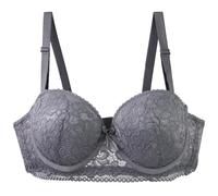 OBASDFD Push Up Bra Underwired for Full Bust for Plus Size Support, Comfortable Lift, Everyday T-Shirt with Wide Straps on The Sides, Red, 38C(Silver,36C)