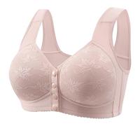 OBASDFD Reggiseno Correttore Posturale Senza Ferretto, con Chiusura Frontale in Pizzo E, for Taglie Forti da Donna(Grey,3X-Large)