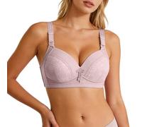 OBASDFD Reggiseno Senza Ferretto for Taglie Grandi, Supporto Completo, Comfort con Coppe Morbide, Viola Chiaro, 20(Light Pink,14)