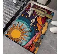 OBASDFD Retro Checkered Diatomaceous Earth Bath Mat, Non-Slip Super Absorbent Fast Drying Bathroom Kitchen Rug(#2,16x24Inch (40 * 60cm))